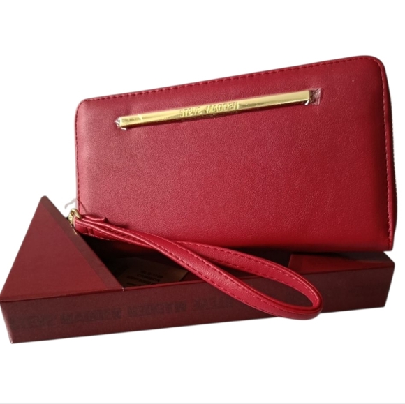 💕Steve Madden Crimson Boxes Wallet Red NIB🎁Nice Gift - Picture 8 of 8